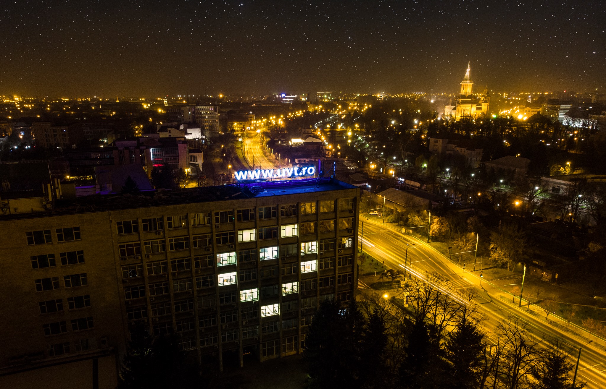 Panoramă nocturnă din Timișoara
